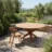 Outdoor dining table with matching chair