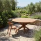 Outdoor dining table with matching chair