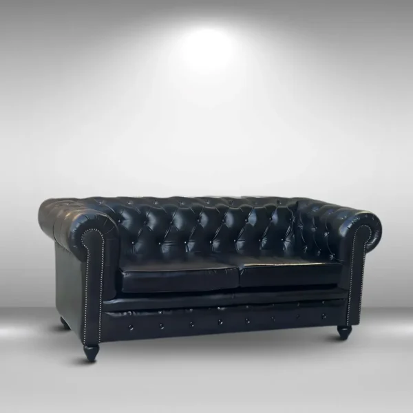 featuring Coal Prestige Chesterfield Leather Sofa