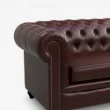 close view of leather armrest
