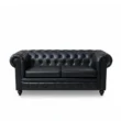 front view 2 seater leather sofa