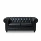 front view 2 seater leather sofa