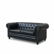 left angled view 2 seater leather sofa