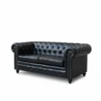 left angled view 2 seater leather sofa