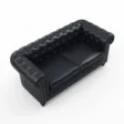 upper angled view of 2 seater leather sofa