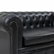 Coal Prestige Chesterfield Leather Sofa - 2 seater cushioned (6)