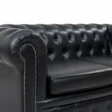 Coal Prestige Chesterfield Leather Sofa - 2 seater cushioned (6)