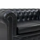 Coal Prestige Chesterfield Leather Sofa - 2 seater cushioned (6)