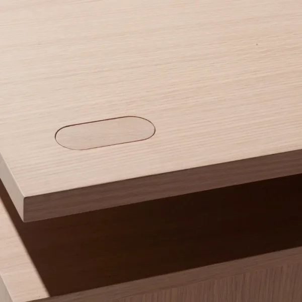 Cronic Office Desk - Minimalist Wooden Desk with Cable Management Cronic Office Desk - Minimalist Wooden Desk with Cable Management