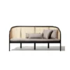 Elaila Cane Sofa Black