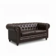 angled view of 2 seater chesterfield