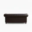 back view of drak brown sofa