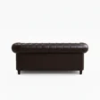 back view of drak brown sofa