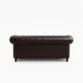 back view of drak brown sofa