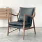 Incurve Leatherite Chair blue with background