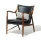 Incurve Leatherite Chair – Modern wooden frame chair with black leatherite upholstery and ergonomic design