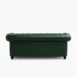 back view of dark green 2 seater sofa