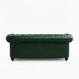 back view of dark green 2 seater sofa