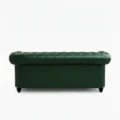 back view of dark green 2 seater sofa