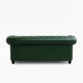 back view of dark green 2 seater sofa