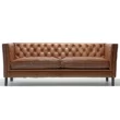 Lavender Pure Leather Sofa Front