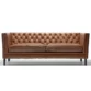 Lavender Pure Leather Sofa Front