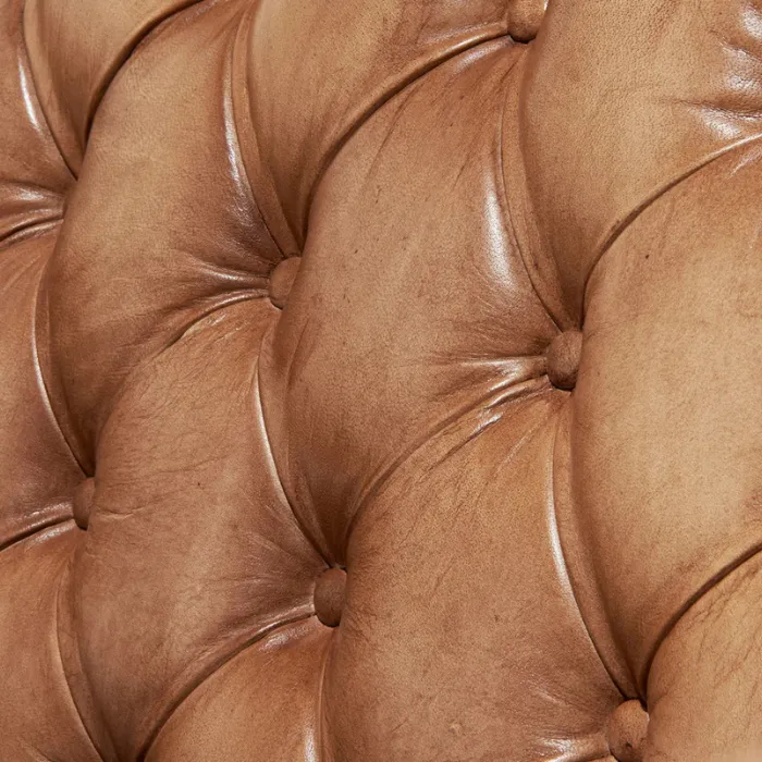 Lavender Pure Leather Sofa Closeup