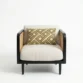 front view of cane chair