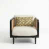 front view of cane chair