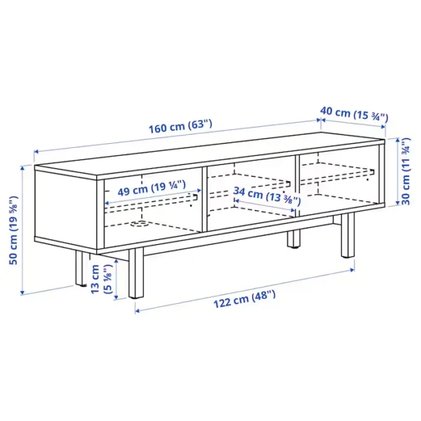 Tench TV Console dimensions - Modern wooden TV unit with storage, perfect for home entertainment setup Tench TV Console dimensions - Modern wooden TV unit with storage, perfect for home entertainment setup