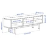 Tench TV Console dimensions - Modern wooden TV unit with storage, perfect for home entertainment setup