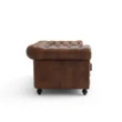 brown leather sofa side profile view