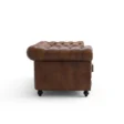 brown leather sofa side profile view