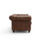brown leather sofa side profile view