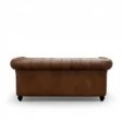 brown leather sofa back view