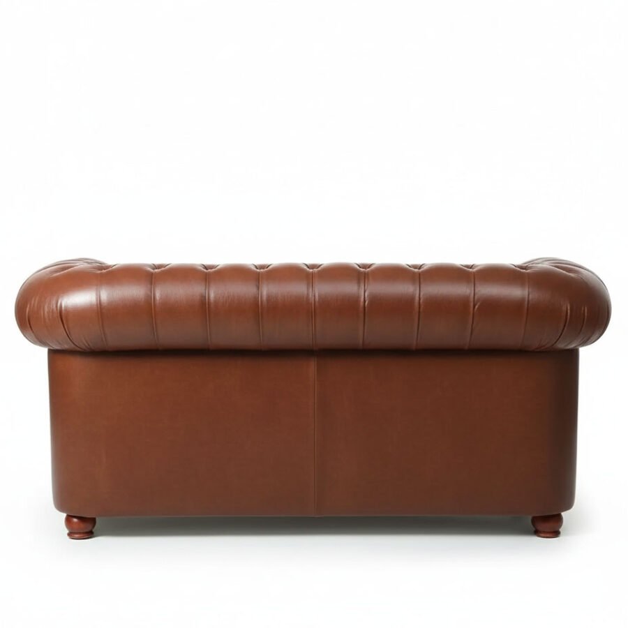 british Sofa (19) back view of brown leather sofa