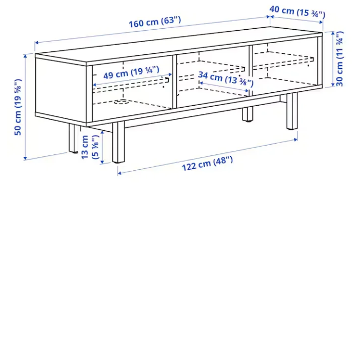 Tench TV Console Dimensions