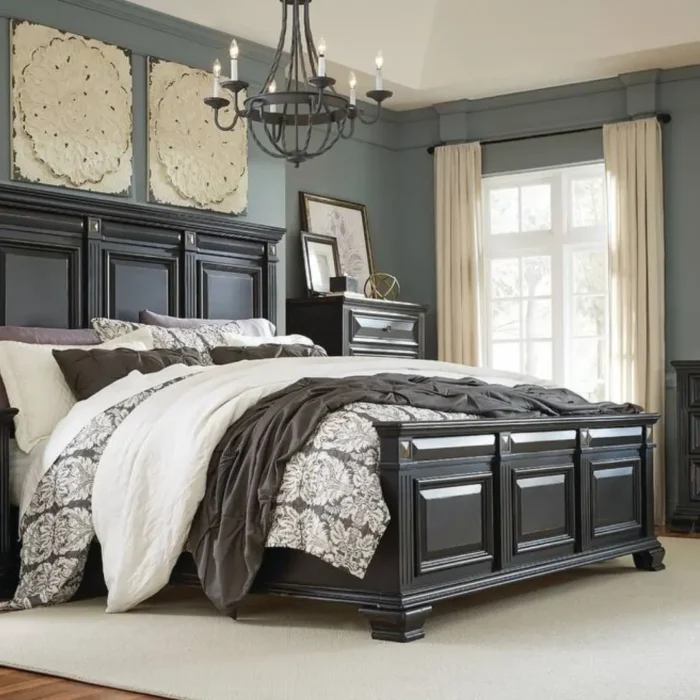 Blackwood Noir Bedroom Set bed