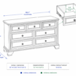 Blackwood Noir Bedroom Set dresser dimension