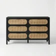 front view of cane dresser