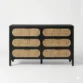 front view of cane dresser