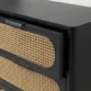 Close view of black dresser edge