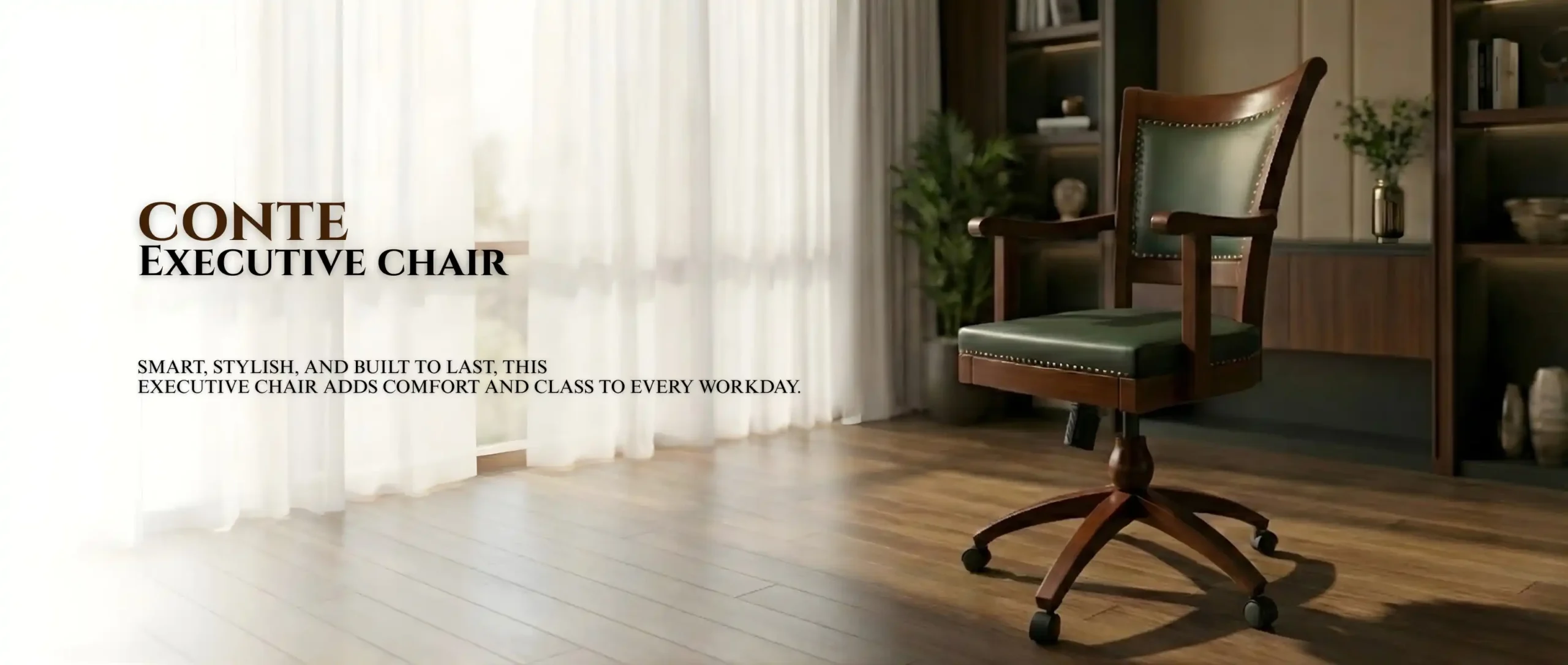 conte executive chair in a modern office banner