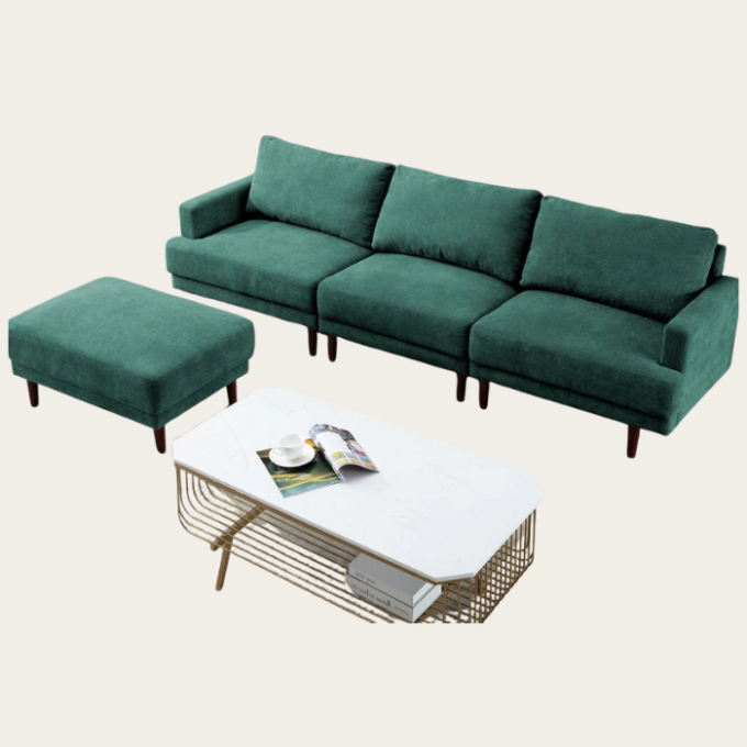 Modern Macon sectional sofa featuring a spacious L-shape design