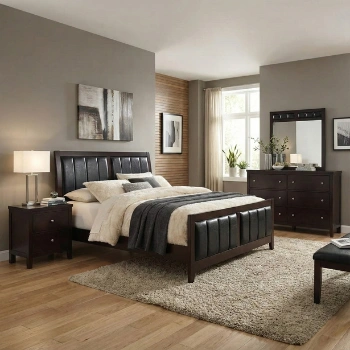 Monarch sleek bedroom set in a modern bedroom