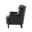 Saville Leather Club Chair side view
