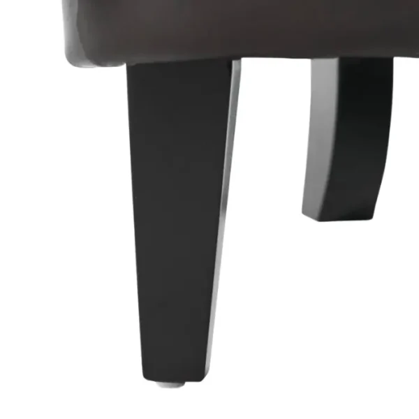 Saville Leather Club Chair (5) Zoomed leg image of Saville Leather Club Chair