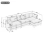 Amore Upholstered Sofa - Dimension Guide with Measurements