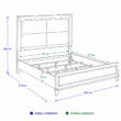Aurelius Bedroom Set Dimension Diagram