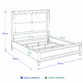 Aurelius Bedroom Set Dimension Diagram